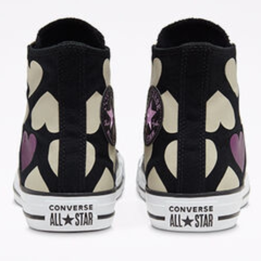 New Converse Twisted Hearts CTAS Black - Picture 3 of 6